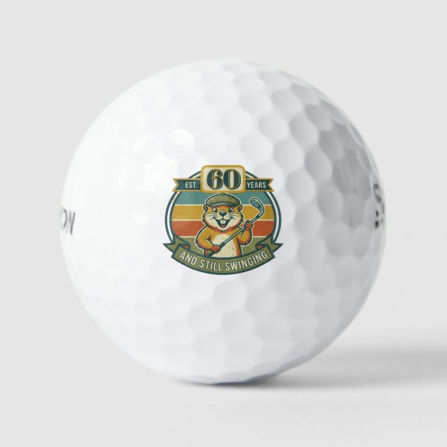 Balles De Golf Anniversaire drôle de 60 ans (Recto)