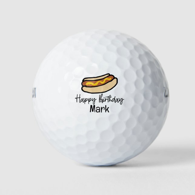 Balles De Golf Anniversaire du hot dog (Devant)