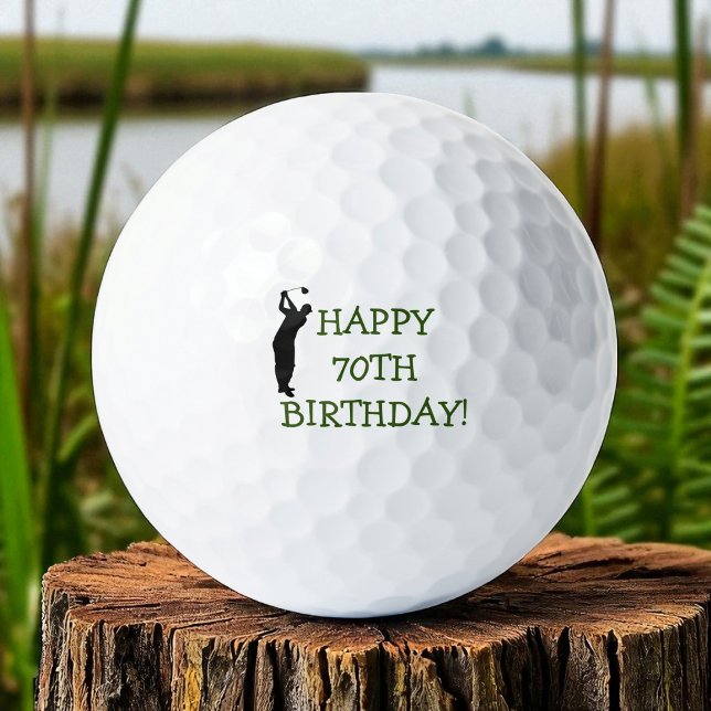 Balles De Golf Anniversaire Golfer Funny 70ème heureux Papa Golf  (Créateur téléchargé)