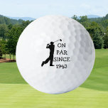 Balles De Golf Anniversaire Golfer Funny 80e heureux papa Par<br><div class="desc">A parité depuis 1943. 80ème anniversaire. Parfait pour papa,  grand-père,  stepdad. Idée cadeau de golfeur. Personnalisez-le avec un an.</div>