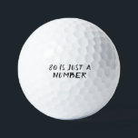 Balles De Golf Anniversaire Golfer Funny 80ème heureux Papa Golf<br><div class="desc">80 N'EST QU'UN CHIFFRE. Citation drôle de 80ème anniversaire. Parfait pour papa,  grand-père,  stepdad. Idée cadeau de golfeur. Vous pouvez personnaliser l'année.</div>