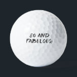 Balles De Golf Anniversaire Golfer Funny 80ème heureux Papa Golf<br><div class="desc">80 et fabuleux ! Citation drôle de 80ème anniversaire. Parfait pour papa,  grand-père,  stepdad. Idée cadeau de golfeur. Vous pouvez le personnaliser avec votre numéro.</div>