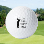 Balles De Golf Anniversaire Golfer Funny 90e heureux Papa Par Hum<br><div class="desc">A parité depuis 1933. 70e anniversaire. Parfait pour papa,  grand-père,  stepdad. Idée cadeau de golfeur. Personnalisez-le avec un an.</div>
