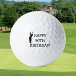 Balles De Golf Anniversaire Golfer Funny 90ème heureux Papa Golf<br><div class="desc">Joyeux 90ème anniversaire ! Citation drôle de 90ème anniversaire. Parfait pour papa,  grand-père,  stepdad. Idée cadeau de golfeur. Personnalisez-le avec un nom.</div>