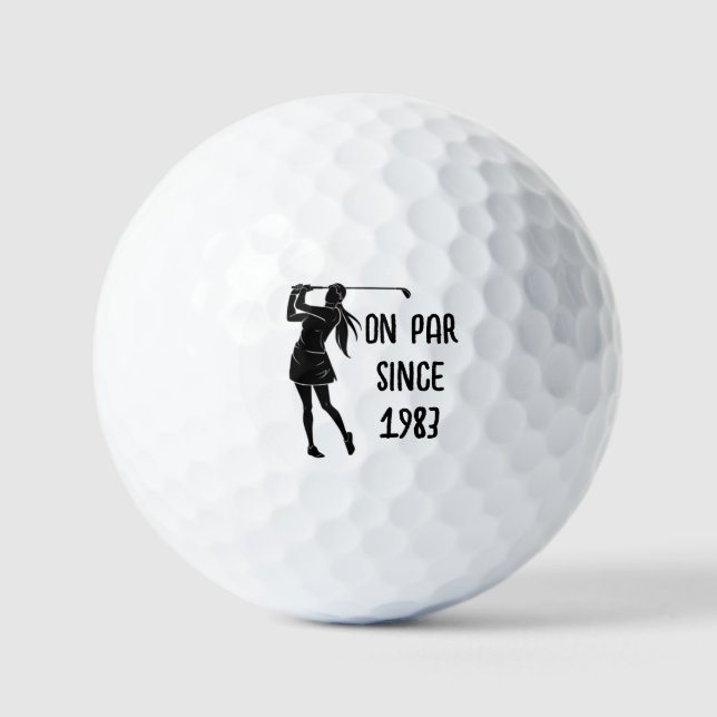 Balles De Golf Anniversaire Lady Golfer Funny 40ème heureux Par P (Recto)