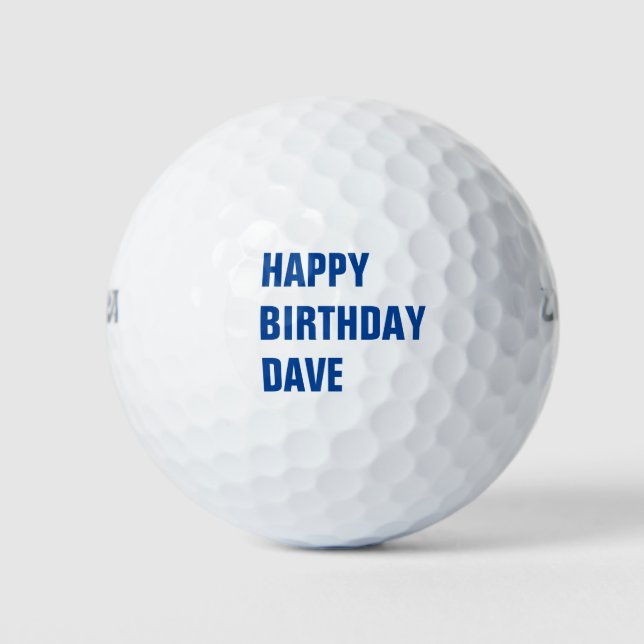 Balles De Golf Anniversaire moderne Ajouter Nom du golfeur (Devant)
