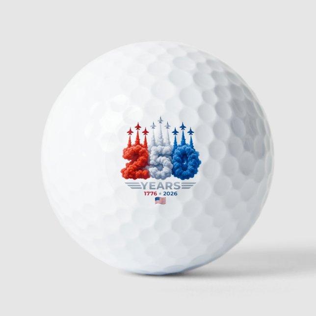 Balles De Golf Anniversaire patriotique 250 ans (Recto)