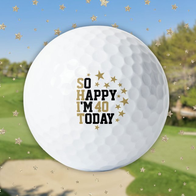 Balles De Golf Anniversaire personnalisé fun pour tout âge (Fun Custom Any Age Birthday Golf Balls)