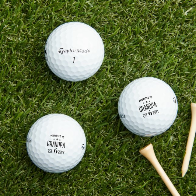 Balles De Golf Annonce de grossesse de Grand-Père (Herbe in situ)