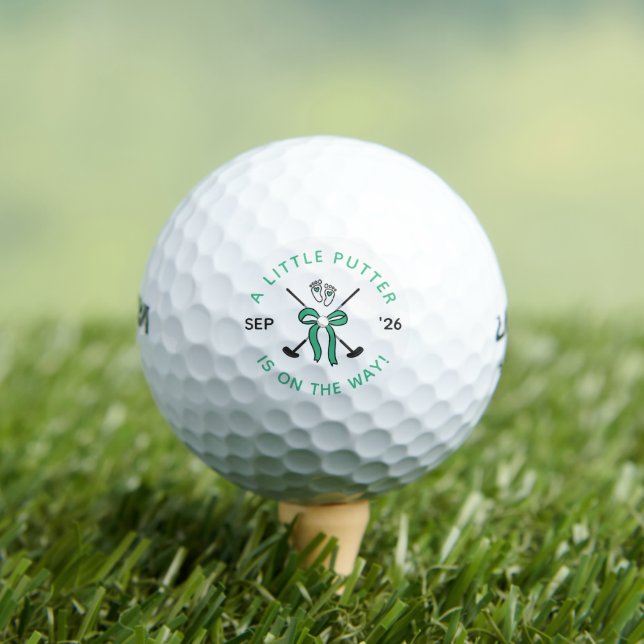 Balles De Golf Annonce de naissance Bébé Golf Little Putter Ruban (T-shirt Insitu)