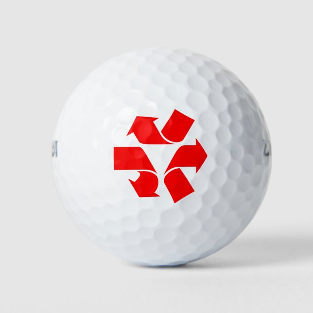 Balles De Golf Annuler le recyclage du symbole (Devant)