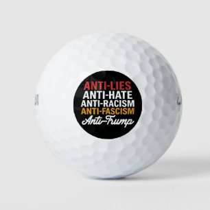 Balles De Golf Anti Trump Haine Mensonges et Fascisme Résistez An