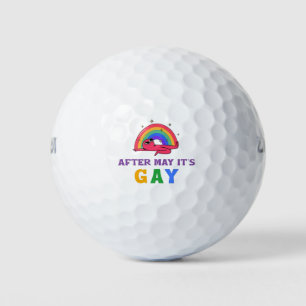 Balles De Golf Après mai c'est Gay Funny LGBT Pride Mois