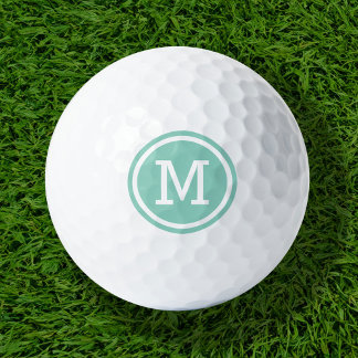 Balles De Golf Aqua Monogramme Boules de golf personnalisées