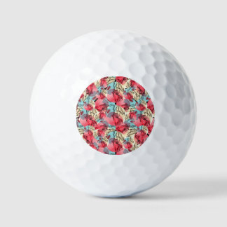 Balles De Golf Aquarelle chaude froide Florale géométrique