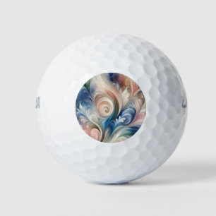 Balles De Golf Aquarelle Imaginaire Floral Romantique Motif