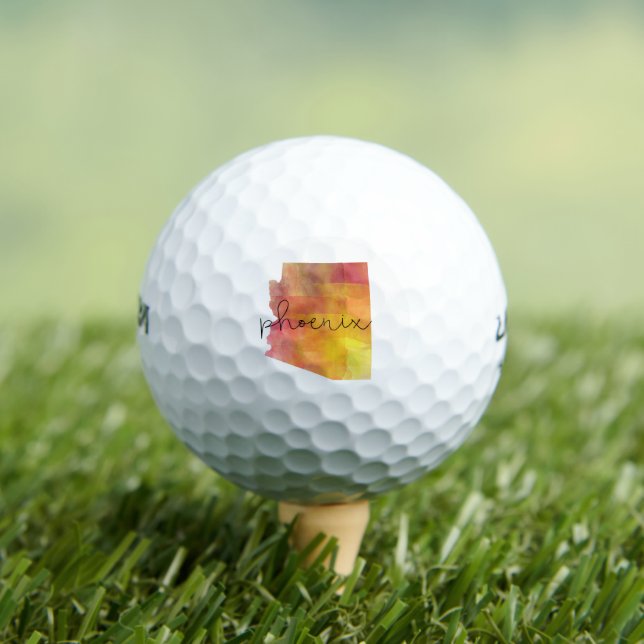 Balles De Golf Aquarelle Phoenix Arizona (T-shirt Insitu)