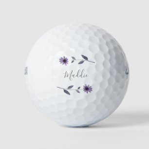 Balles De Golf Aquarelle violette