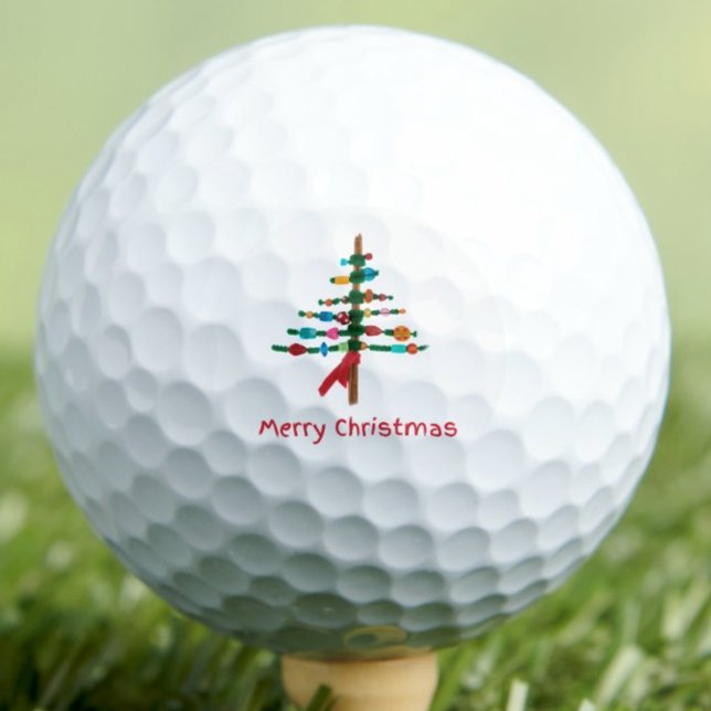 Balles De Golf Arbre de Noël Artisanal - Cadeau Festif (Créateur téléchargé)