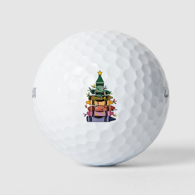 Balles De Golf Arbre de Noël Enseignant Vie Cadeau Enseignement (Devant)