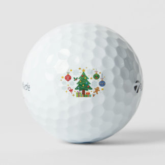 Balles De Golf Arbres et ornements de fêtes