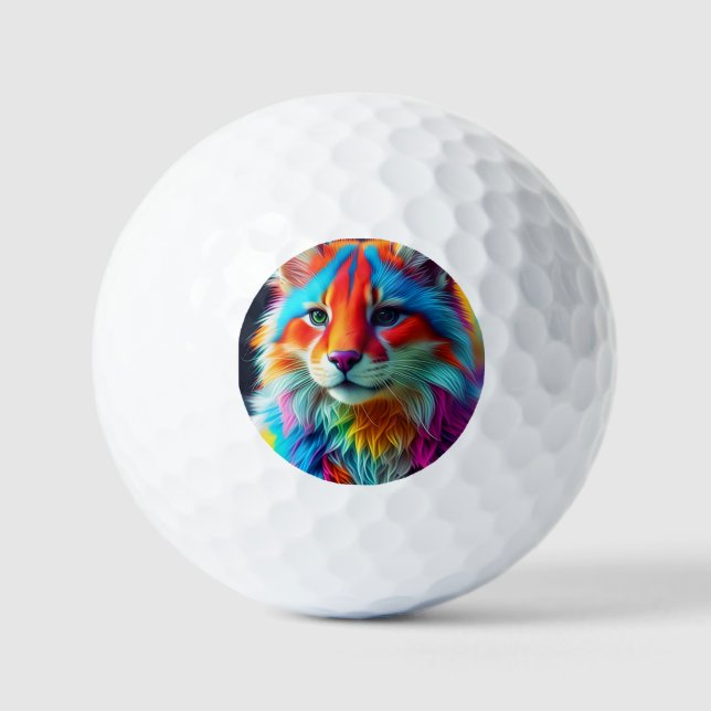 Balles De Golf Arc-en-ciel Cat-68587 (Recto)