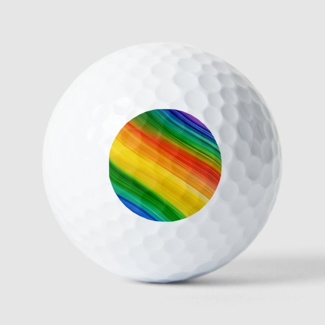 Balles De Golf Arc-en-ciel vibrant de couleurs (Recto)