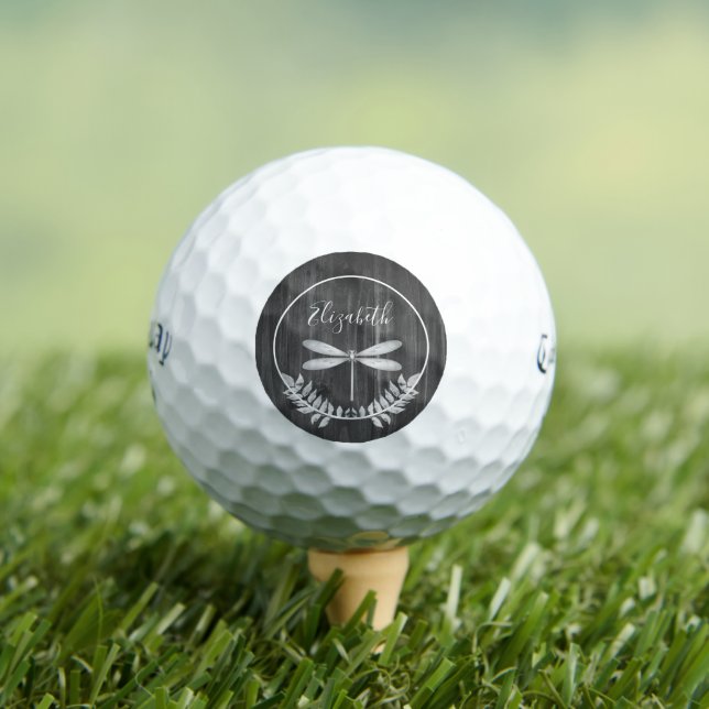 Balles De Golf Argent Dragonfly Rustic Golf Balls (T-shirt Insitu)
