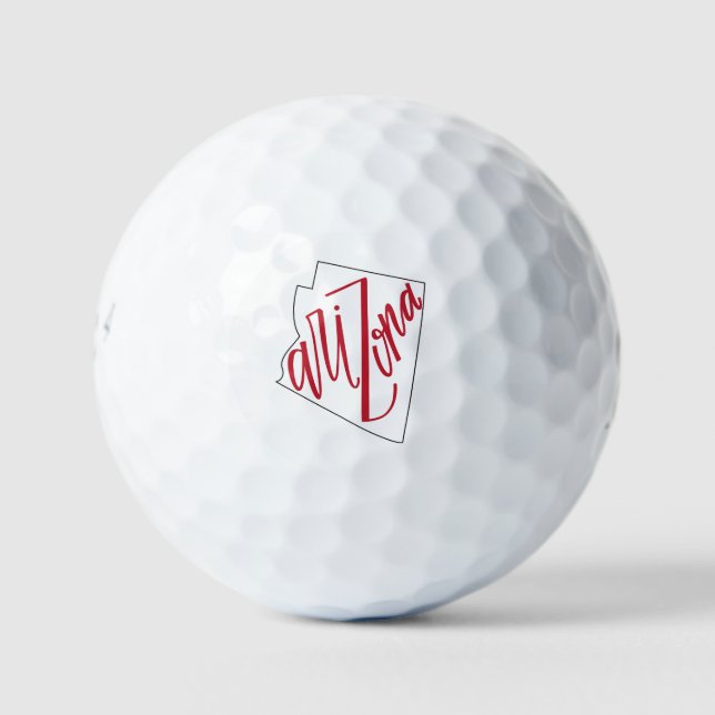 Balles De Golf Arizona | Design de typographie d'État (Devant)
