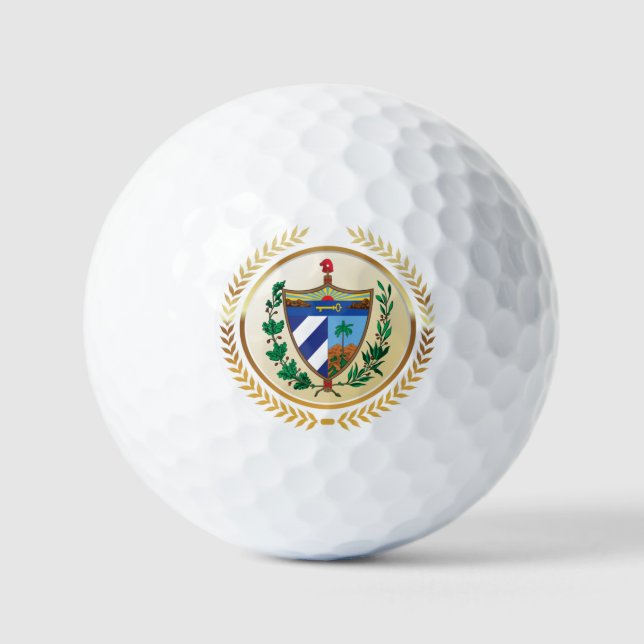 Balles De Golf Armoiries de Cuba (Recto)