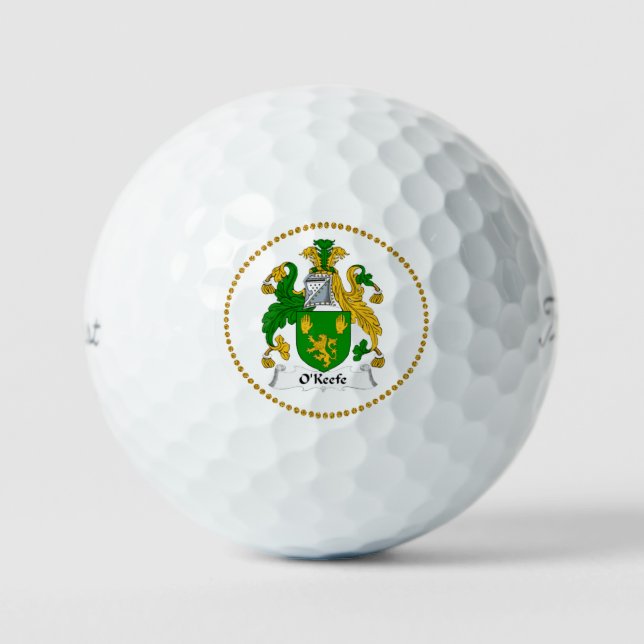Balles De Golf Armoiries de la famille O'Keefe Golf Balls (Recto)