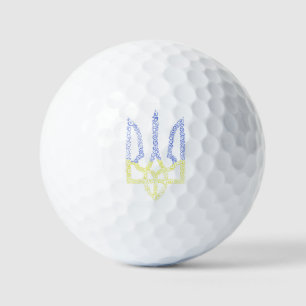 Balles De Golf Armoiries de l'Ukraine trident motif de la spirale
