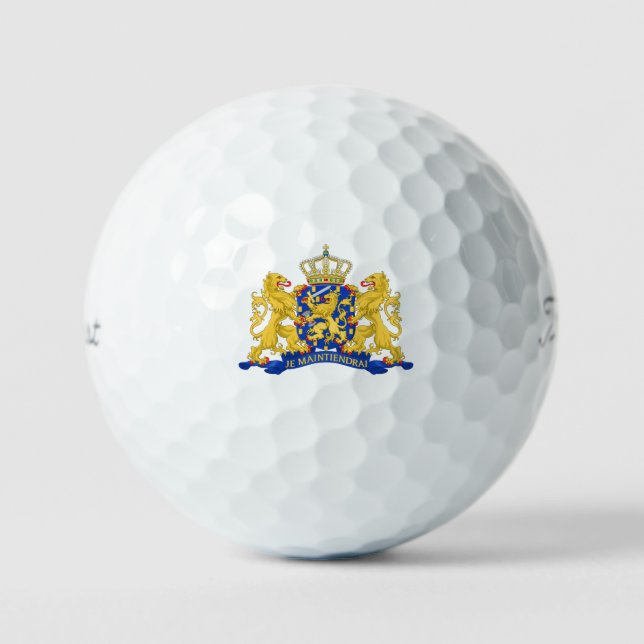 Balles De Golf Armoiries de Pays-Bas sur blanc tpv1 gbcnt (Recto)