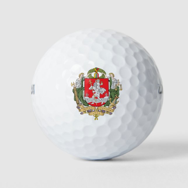 Balles De Golf Armoiries de Vilnius, Lituanie Golf Balls (Devant)