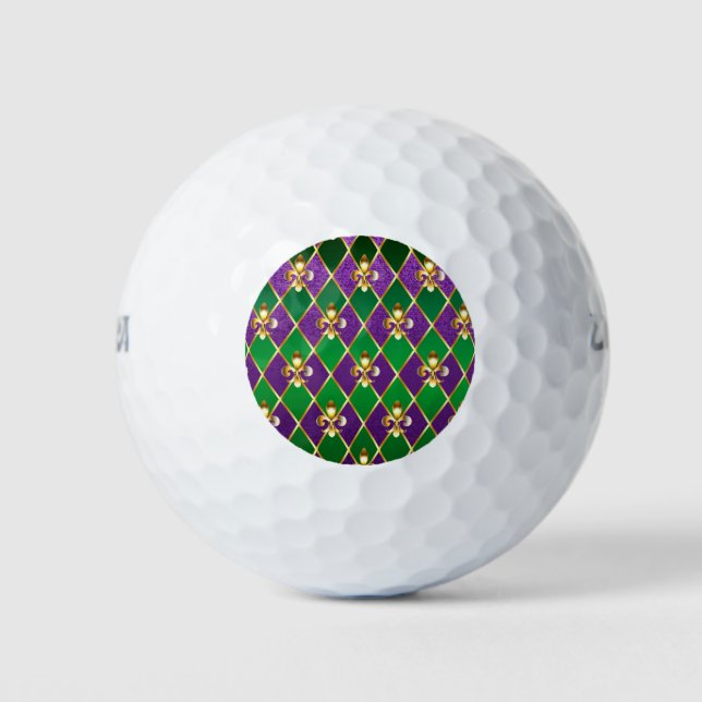 Balles De Golf Arrière - plan de bijoux Mardi Gras (Devant)