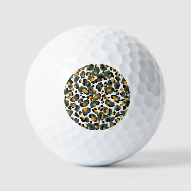 Balles De Golf Arrière - plan de texture Poster de animal Leopard (Recto)
