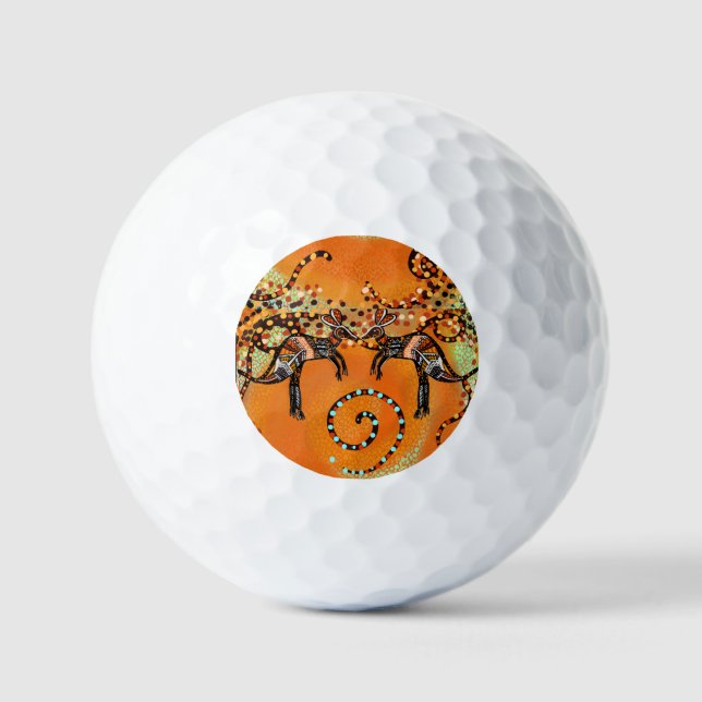 BALLES DE GOLF ART AUSTRALIEN (Recto)