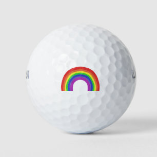 Balles De Golf Art coloré arc en ciel