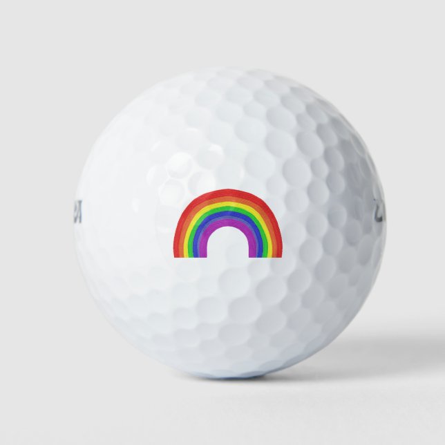 Balles De Golf Art coloré arc en ciel (Devant)