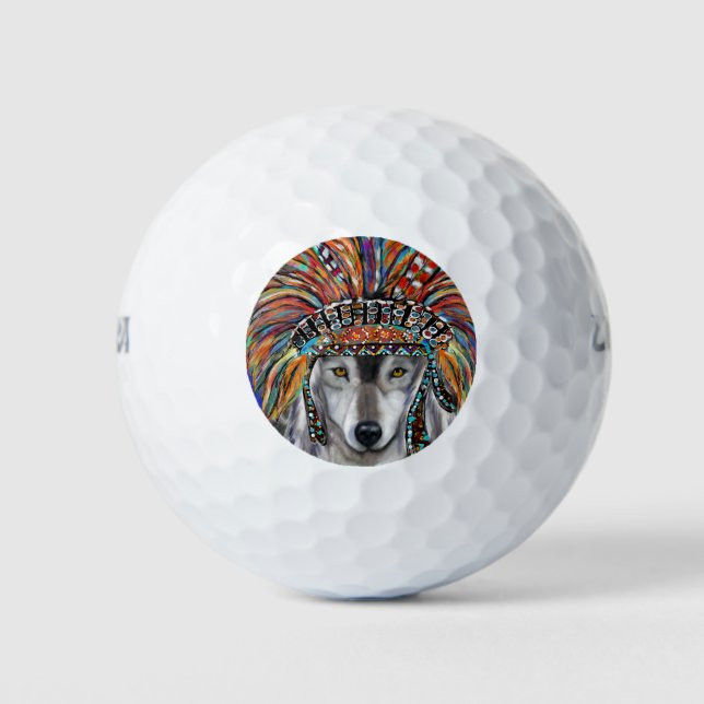 Balles De Golf Art de loup (Devant)