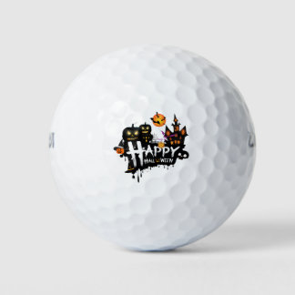 Balles De Golf Art d'Halloween Citrouille effrayant | Amusement é