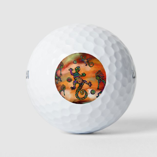 Balles De Golf Art du Kokopeli du Sud-Ouest (Devant)