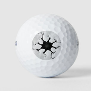 Balles De Golf Art fracturé noir et blanc amusant