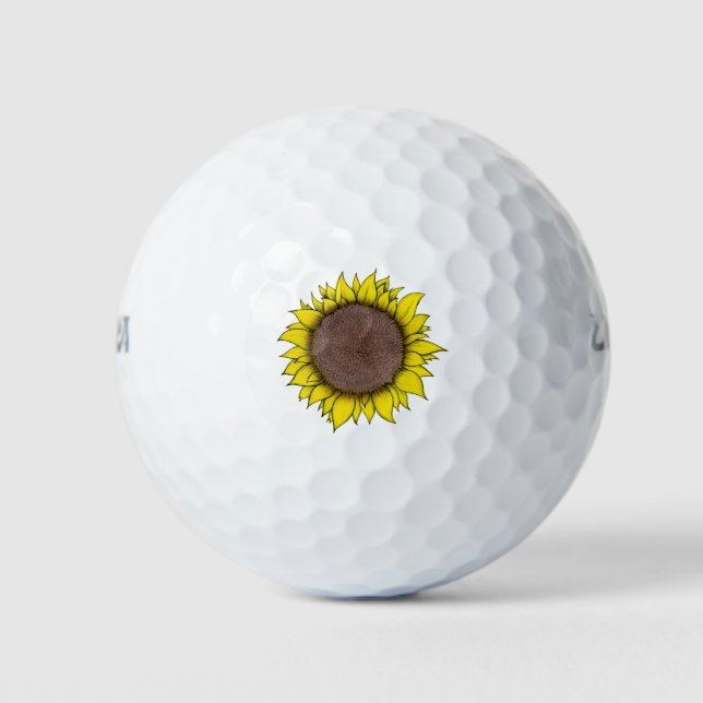 Balles De Golf Art tournesol (Devant)