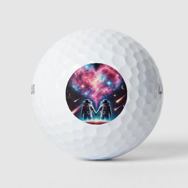 Balles De Golf Astronaut Galaxy Golf Ball Design (Devant)
