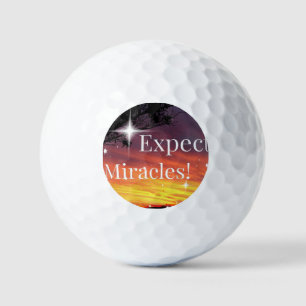 Balles De Golf Attendez-vous à Miracles Sparkle Sunset Inspiratio