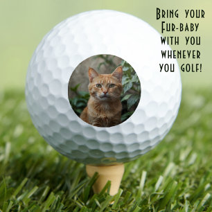 Balles De Golf Au meilleur chat papa jamais photo personnalisée