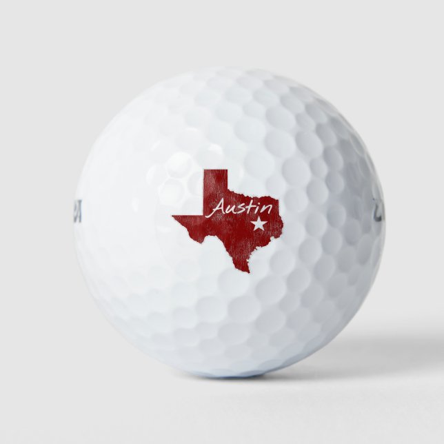 Balles De Golf Austin Texas State Star (Devant)