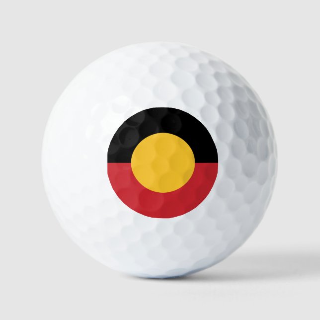 Balles De Golf Australian Aboriginal flag  (Recto)