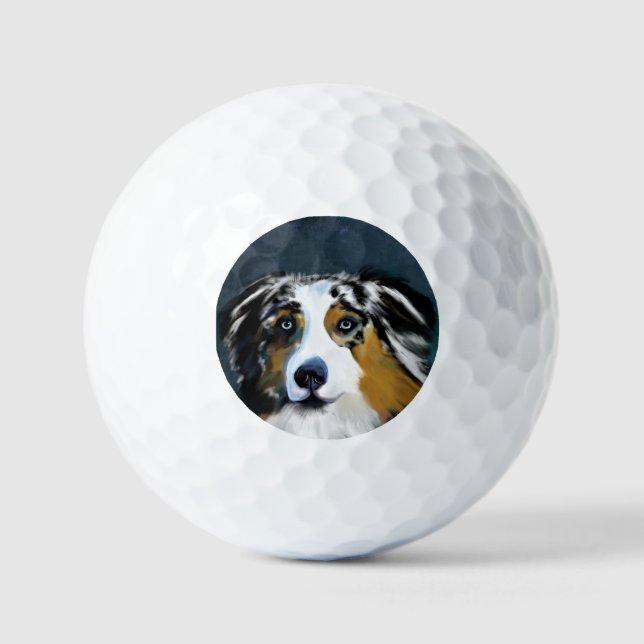 BALLES DE GOLF AUSTRALIAN SHEPHERD (Recto)